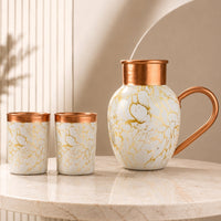 Carafe en Cuivre Pur Massif 99,9% - Collection Heritage