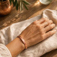 Bracelet Martelé en Cuivre Pur