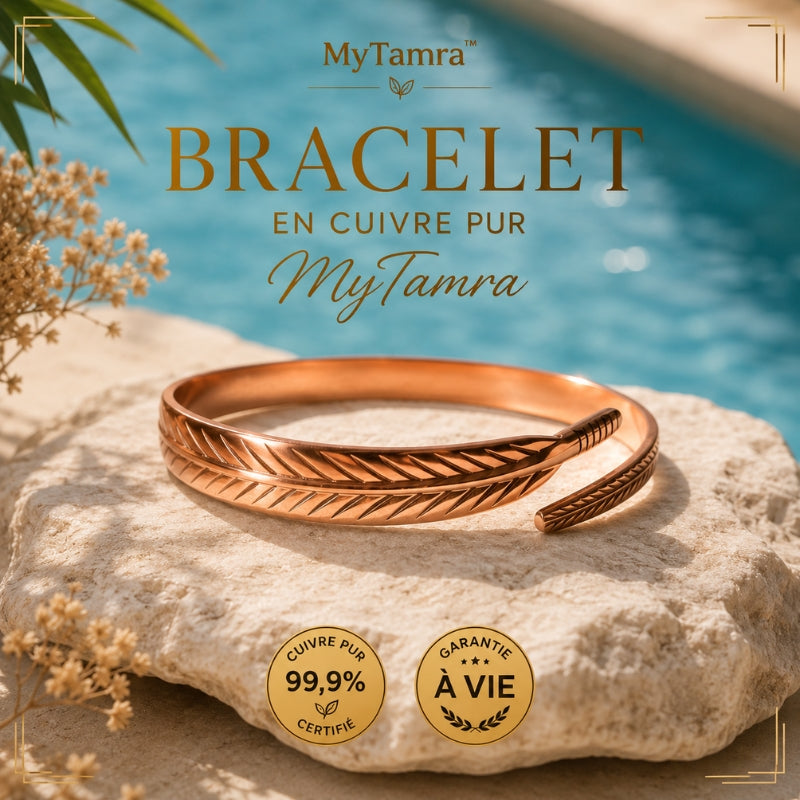 Bracelet Feuille de Vie Cuivre Pur