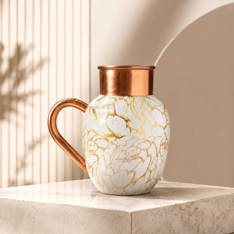 Carafe en Cuivre Pur Massif 99,9% - Collection Heritage