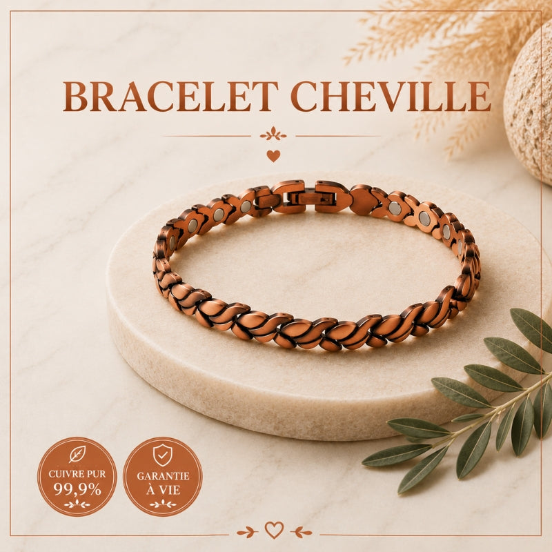 Bracelet de Cheville en Cuivre Pur