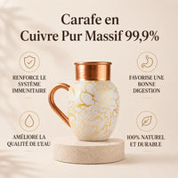 Carafe en Cuivre Pur Massif 99,9% - Collection Heritage