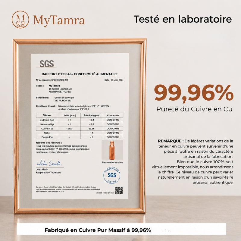 Gourde en Cuivre Massif Pur 99,9% MyTamra™ - Heritage Edition