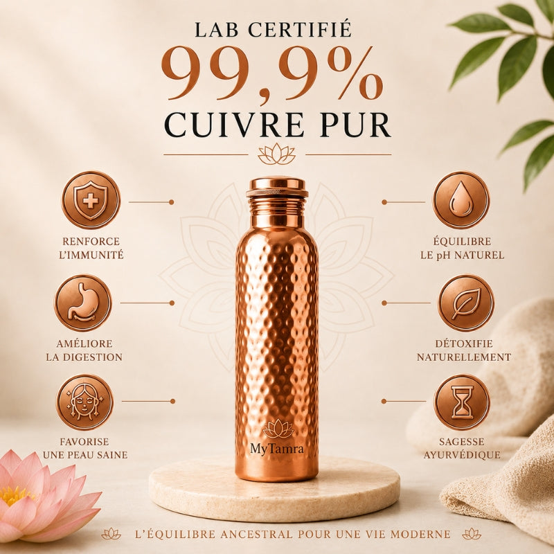 Gourde en Cuivre Massif Pur 99,9% MyTamra™ - Heritage Edition