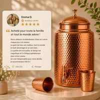Distributeur d’eau en Cuivre Pur Massif 99,9%