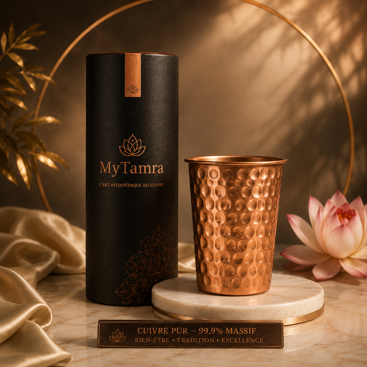 Verre en Cuivre Massif 99,9% - Heritage