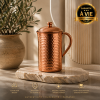 Carafe Martelée en Cuivre Pur