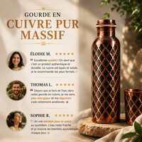 Gourde Diamond MyTamra™ – Cuivre Pur Massif 99,9 %