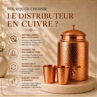 Distributeur d’eau en Cuivre Pur Massif 99,9%