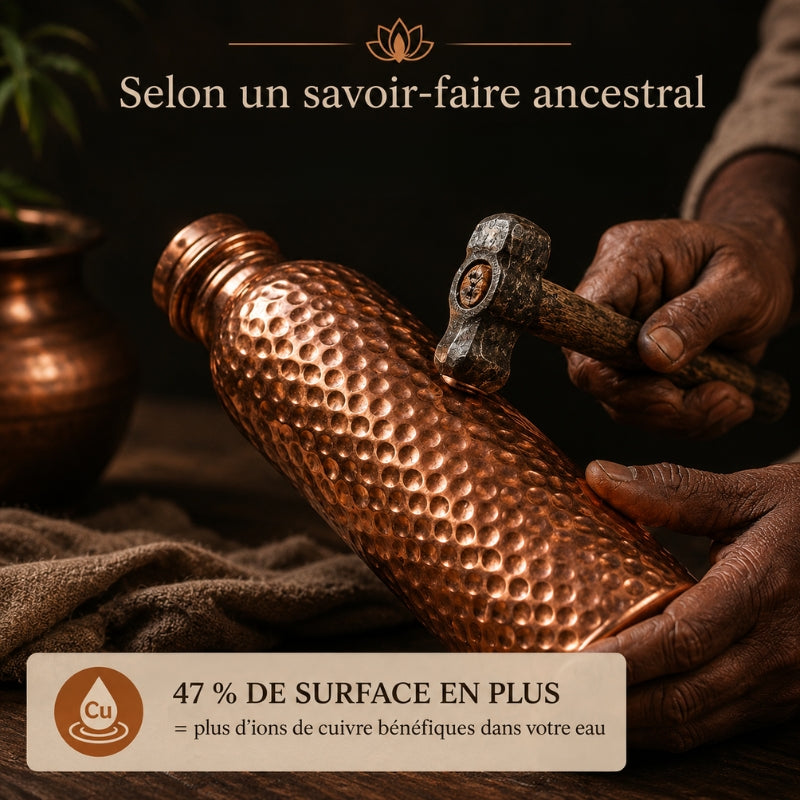 Gourde en Cuivre Pur – MyTamra™ | L’Eau Purifiée Naturellement, Sans Plastique
