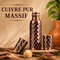 Gourde Diamond MyTamra™ – Cuivre Pur Massif 99,9 %