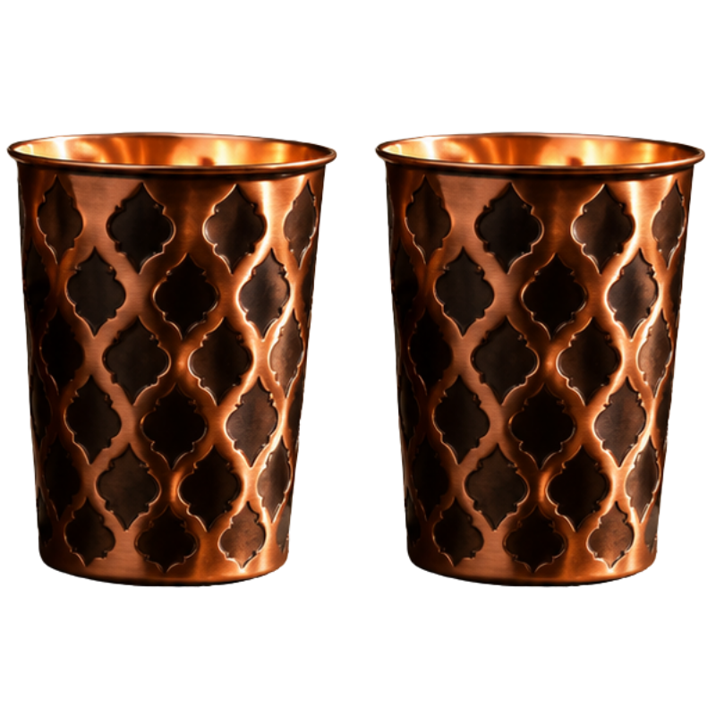 Verre en Cuivre Massif 99,9% - Diamond