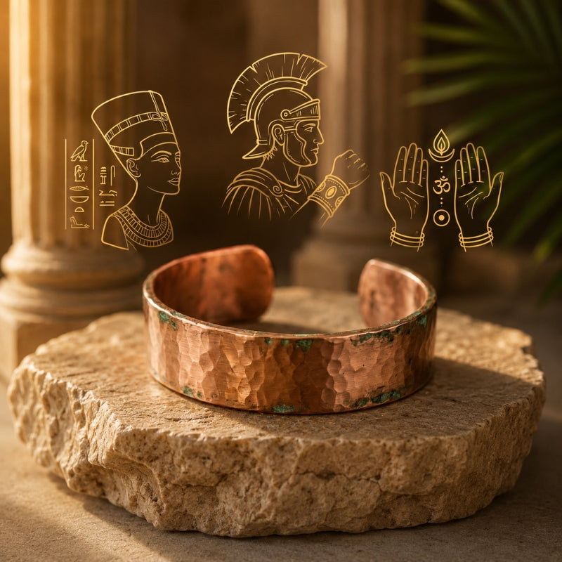 Bracelet en cuivre martelé