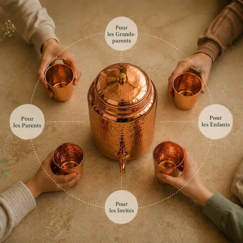 Le distributeur au centre de la table familiale