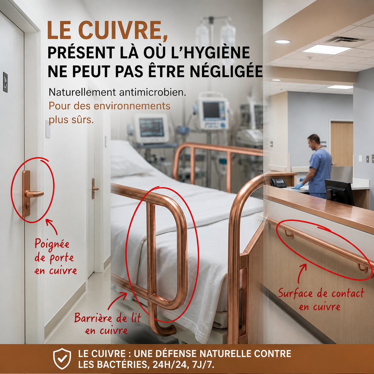 Cuivre antibactérien