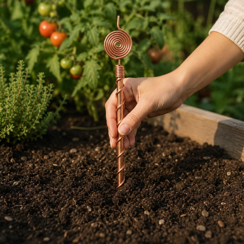 Plantation de l'antenne dans le sol