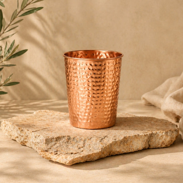 Verre en Cuivre Martelé